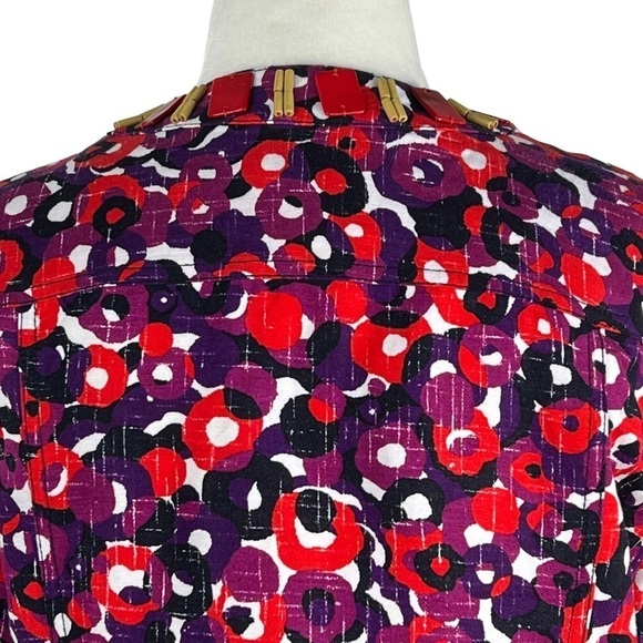 RUBY RD. PETITE BUTTON COLORFUL FLORAL WOMEN'S BLAZER/JACKET - Picture 4 of 12